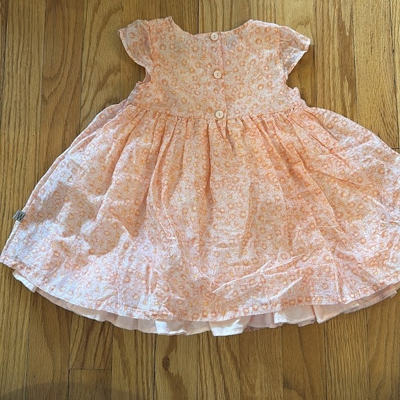 Wheat sz 18mo cotton lined daisy dress cap sleeves button closure Denmark Danish - Picture 4 of 8